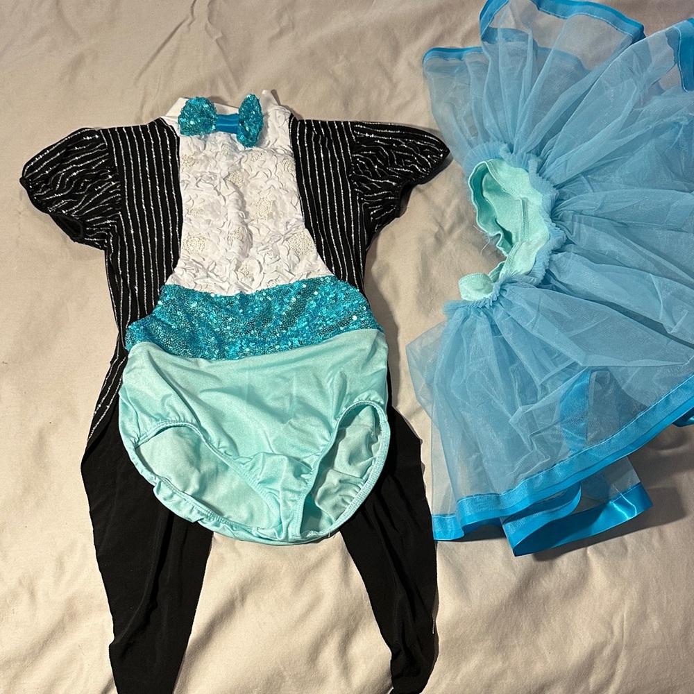 Kids Tuxedo and Tutu Costume Set - Blue and Black